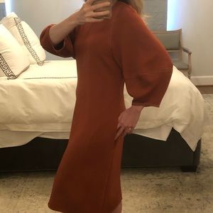 Tibi Rust Colored Dress w/ Balloon Sleeves (XS)
